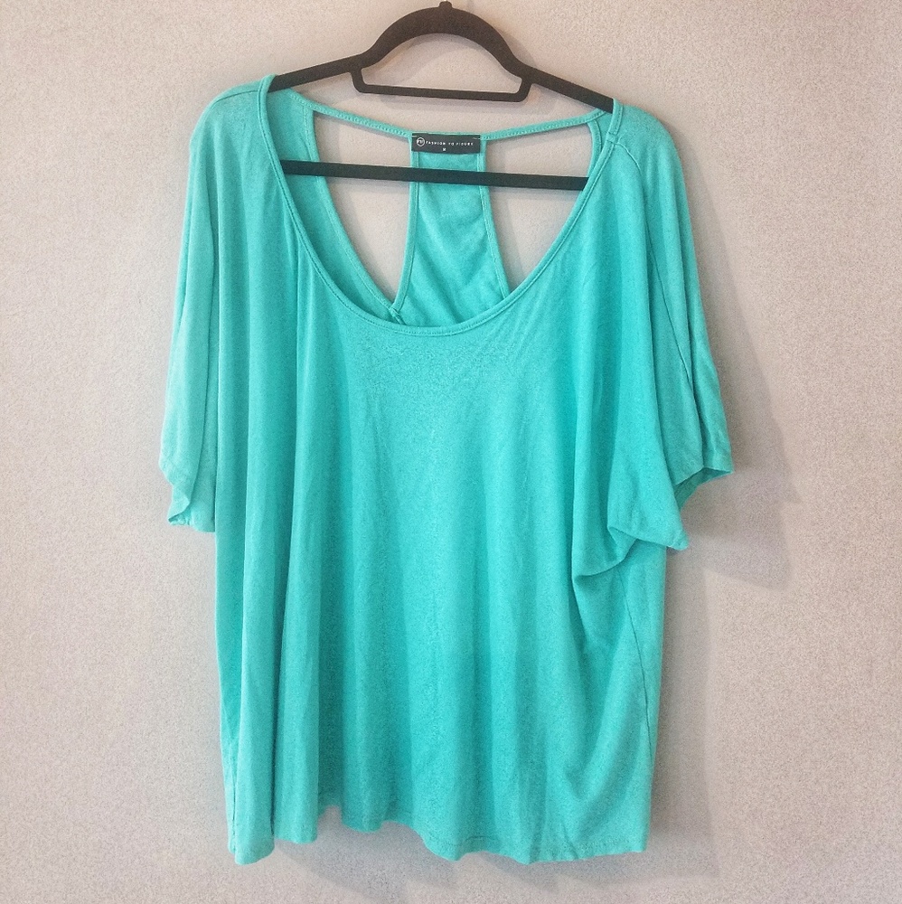 Fashion to Figure Flowy Aqua Top